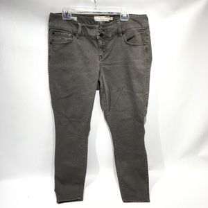 Torrid Denim Womens Jegging Size 16R Gray 3-Button Closure Mid Rise 5-Pocket